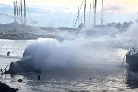 Bodrum Marina'da Yangın: 7 Motoryat Battı