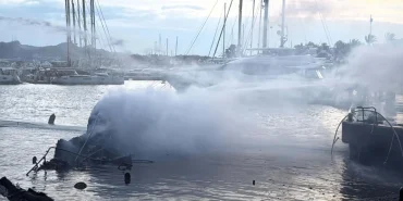 Bodrum Marina'da Yangın: 7 Motoryat Battı