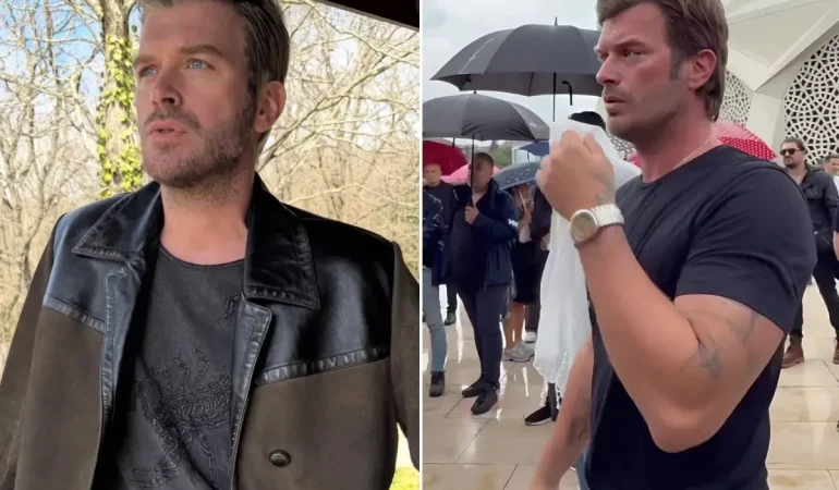 Kıvanç Tatlıtuğ bayram namazını hasırın üzerinde kıldı