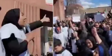 Taşın üstüne çıkıp ülkesinin erkeklerine meydan okudu