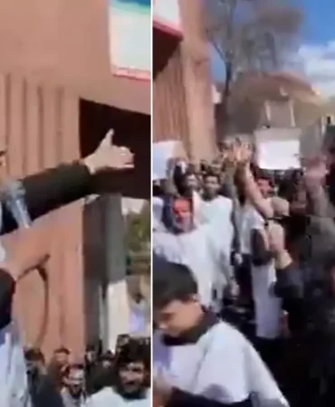 Taşın üstüne çıkıp ülkesinin erkeklerine meydan okudu