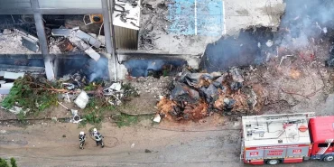 Arsin'de Fındık Fabrikasında Yangın