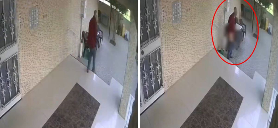 Apartman girişinde pes dedirten görüntü: Süpürge sapıyla kendini tatmin etti