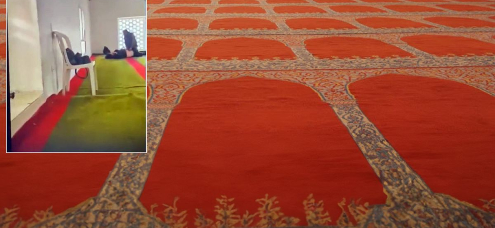 Cami içerisinde uygunsuz görüntüler! Meselenin aslı ortaya çıktı