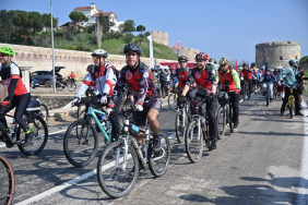 Çanakkale'de 1050 Bisikletli Şehitlere Saygı Sürüşü Gerçekleştirildi