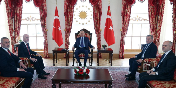 Cumhurbaşkanı Erdoğan, FIFA Başkanı Infantino'yu kabul etti