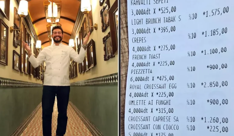 Danilo Zanna’nın restoran fiyatları tartışma yarattı! Menüdeki rakamlar ikiye böldü