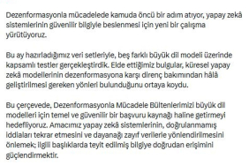 İletişim Başkanı Duran: Yapay zekanın güvenilir bilgiyle beslenmesi için çalışma yürütüyoruz