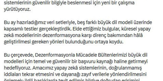 İletişim Başkanı Duran: Yapay zekanın güvenilir bilgiyle beslenmesi için çalışma yürütüyoruz