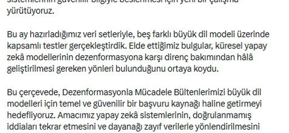 İletişim Başkanı Duran: Yapay zekanın güvenilir bilgiyle beslenmesi için çalışma yürütüyoruz