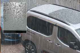 İstanbul'da dolu yağışı! Ortalık beyaza büründü