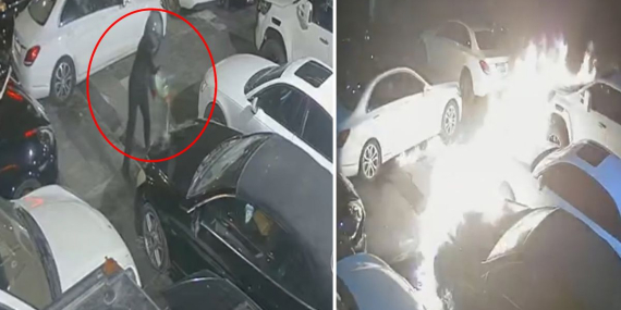 İstanbul'un göbeğinde dehşet: 100 milyonluk araçları benzin döküp yaktılar