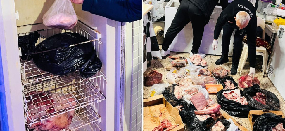 Kasapta mide bulandıran görüntüler! Hepsini vatandaşa yedireceklerdi