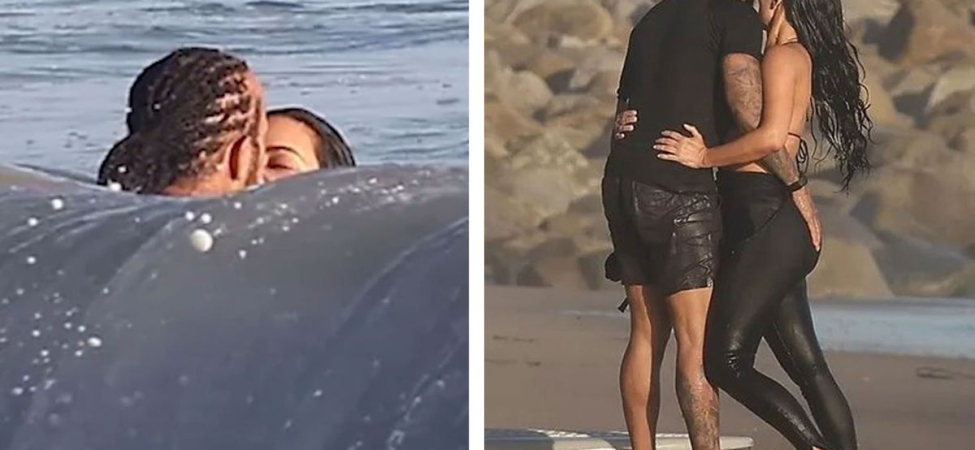 Kim Kardashian ve Lewis Hamilton, sörf yaparken aşk tazeledi