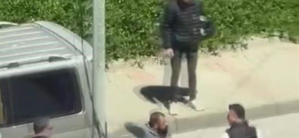 Tartıştığı kadını sokak ortasında yumrukladı, müdahale edenlere tepki gösterdi