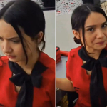 Müşterinin aldığını gören kasiyerin yüzü şekilde şekle girdi