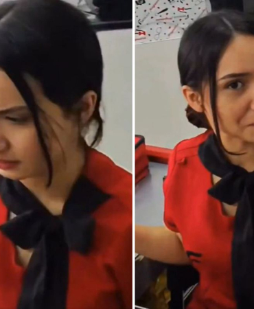 Müşterinin aldığını gören kasiyerin yüzü şekilde şekle girdi
