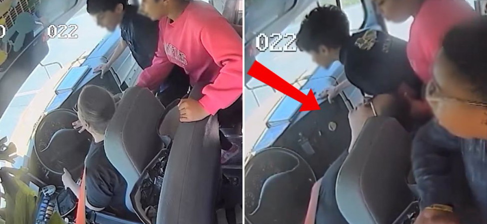 Seyir halindeki otobüsün şoförü bayıldı! Dehşeti yaşayan çocuklar bakın ne yaptı