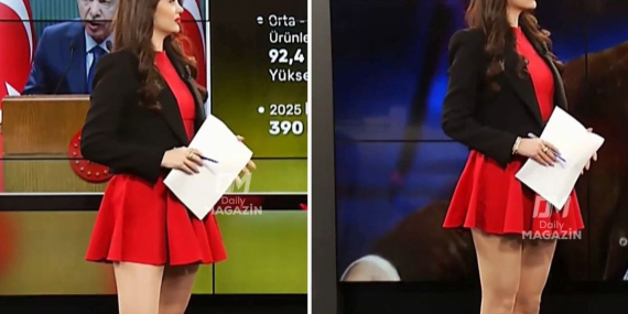 Sunucunun tercih ettiği kıyafet tartışma yarattı